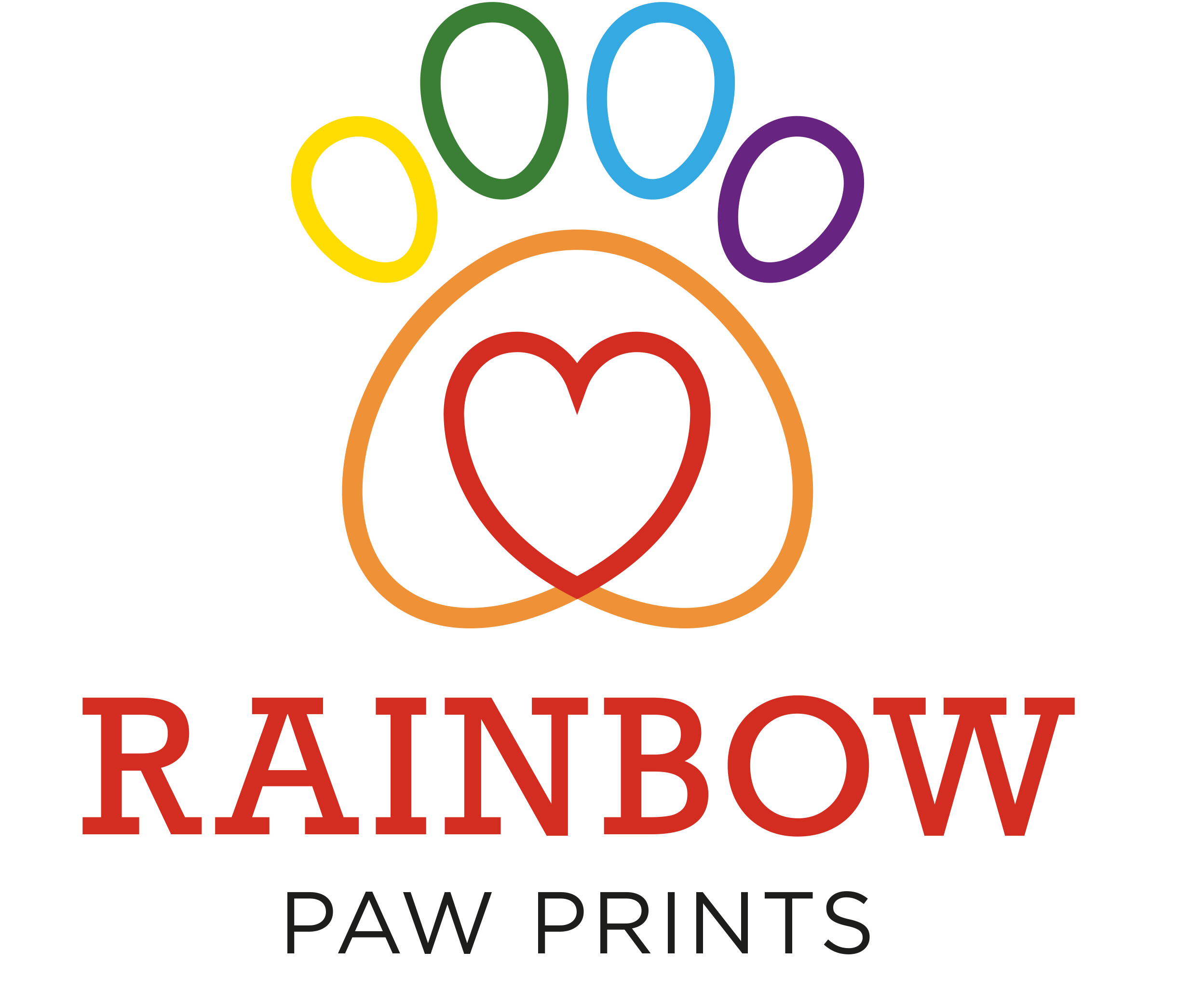 Rainbow Paw Prints